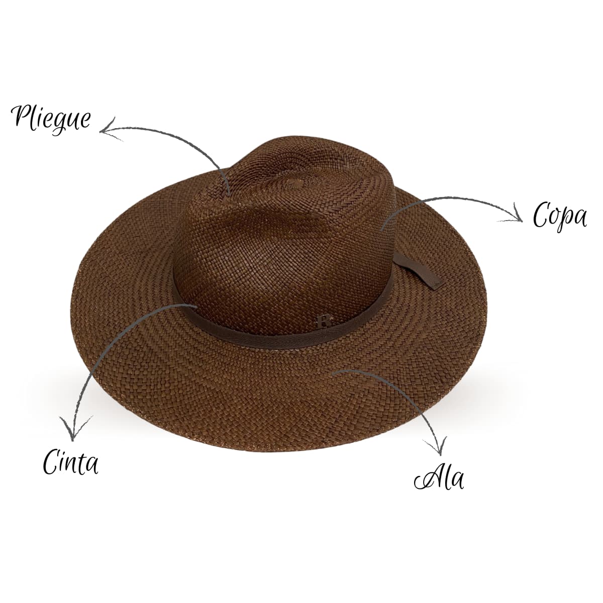 Sombrero Panamá Mujer Paros Marrón